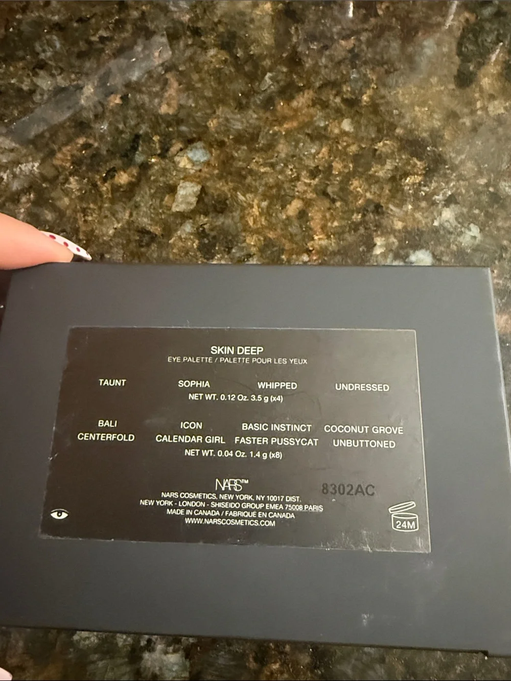 Nars skin deep eyeshadow palette unused